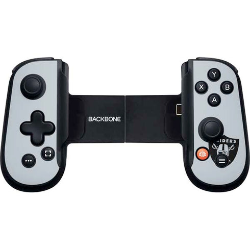 NFL Las Vegas Raiders Silver Performance Series Backbone One for iPhone Game Controller Skin