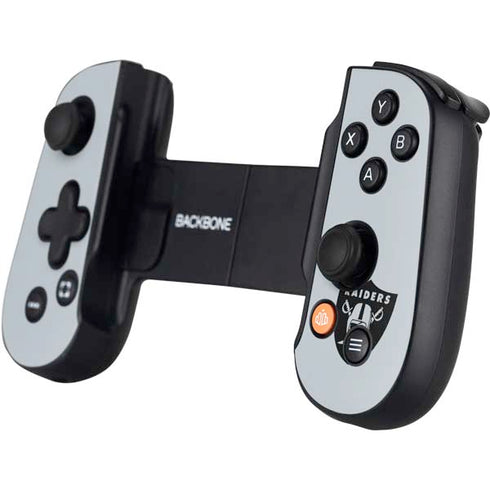 NFL Las Vegas Raiders Silver Performance Series Backbone One for iPhone Game Controller Skin