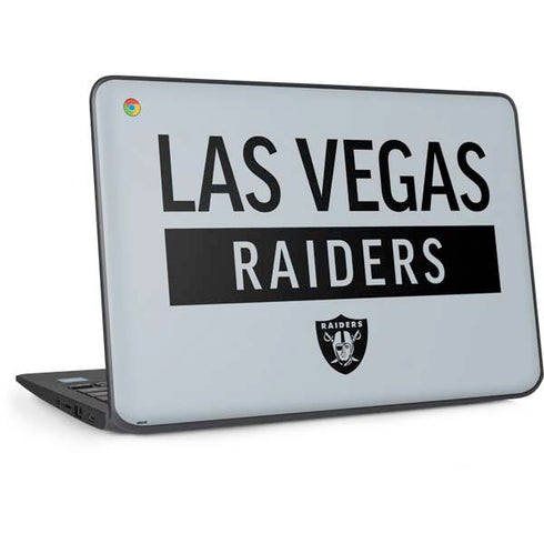 NFL Las Vegas Raiders Silver Performance Series HP Chromebook Skin