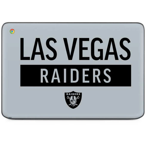 NFL Las Vegas Raiders Silver Performance Series HP Chromebook Skin