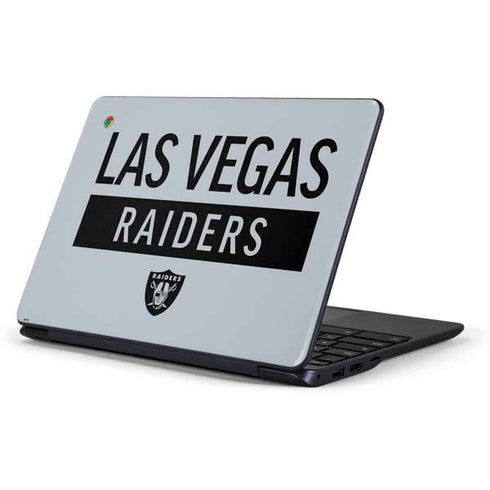 NFL Las Vegas Raiders Silver Performance Series Samsung Chromebook Skin