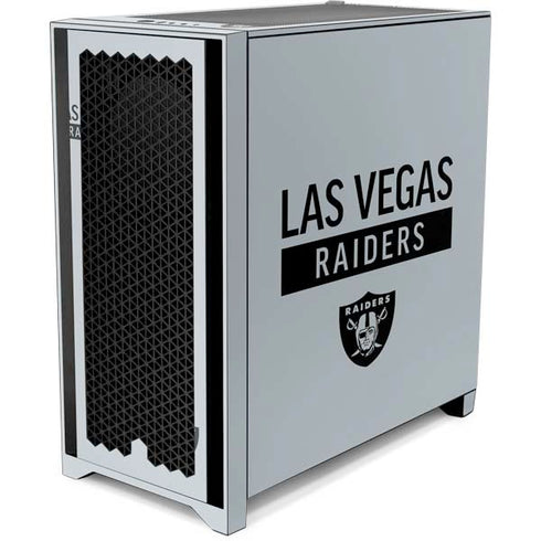 NFL Las Vegas Raiders Silver Performance Series Corsair 4000D Tempered Glass Mid-Tower ATX Case Skin
