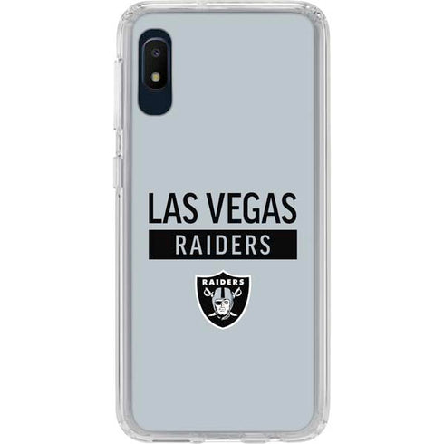 NFL Las Vegas Raiders Silver Performance Series Galaxy A10e Clear Case