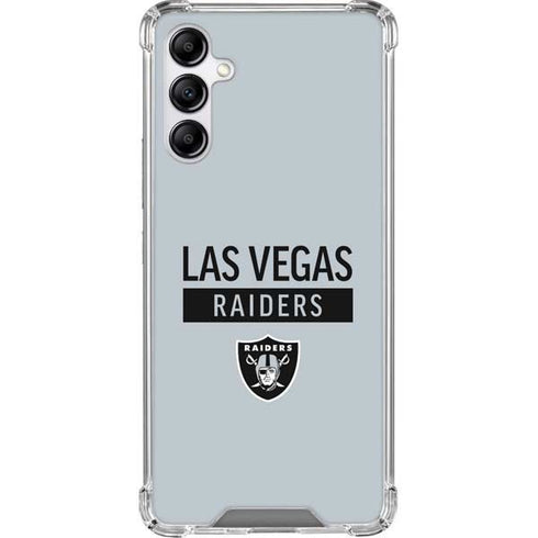 NFL Las Vegas Raiders Silver Performance Series Galaxy A14 5G Clear Case