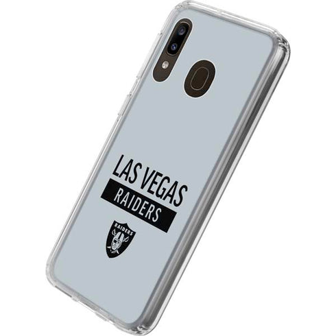 NFL Las Vegas Raiders Silver Performance Series Galaxy A20 Clear Case