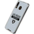 NFL Las Vegas Raiders Silver Performance Series Galaxy A30 Clear Case