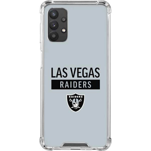 NFL Las Vegas Raiders Silver Performance Series Galaxy A32 5G Clear Case