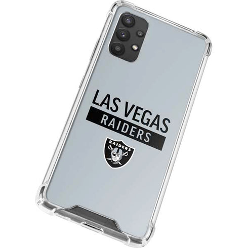 NFL Las Vegas Raiders Silver Performance Series Galaxy A32 5G Clear Case