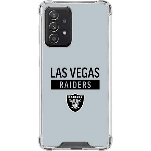 NFL Las Vegas Raiders Silver Performance Series Galaxy A52 5G Clear Case