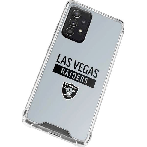 NFL Las Vegas Raiders Silver Performance Series Galaxy A52 5G Clear Case