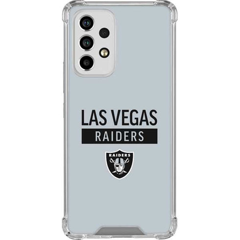 NFL Las Vegas Raiders Silver Performance Series Galaxy A53 5G Clear Case