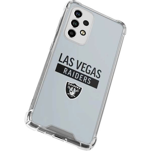 NFL Las Vegas Raiders Silver Performance Series Galaxy A53 5G Clear Case