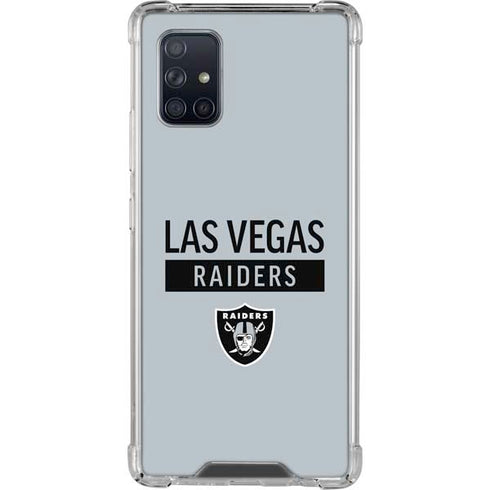 NFL Las Vegas Raiders Silver Performance Series Galaxy A71 5G Clear Case