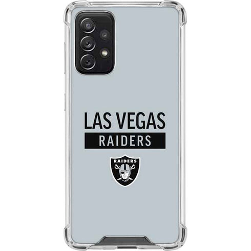 NFL Las Vegas Raiders Silver Performance Series Galaxy A72 5G Clear Case