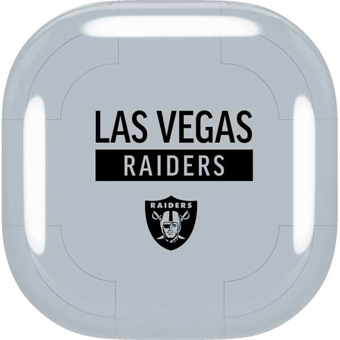 NFL Las Vegas Raiders Silver Performance Series Galaxy Buds Live Skin