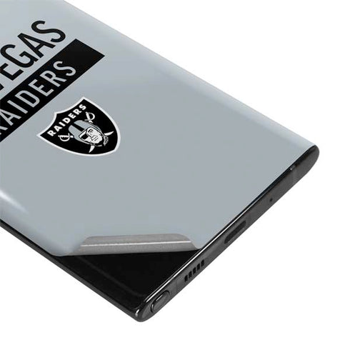 NFL Las Vegas Raiders Silver Performance Series Galaxy Note 10 Plus Skin