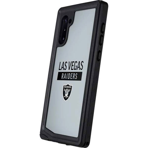 NFL Las Vegas Raiders Silver Performance Series Galaxy Note 10 Waterproof Case