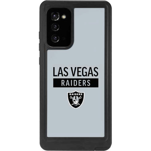 NFL Las Vegas Raiders Silver Performance Series Galaxy Note20 5G Waterproof Case