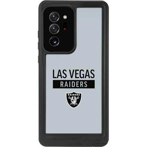 NFL Las Vegas Raiders Silver Performance Series Galaxy Note20 Ultra 5G Waterproof Case