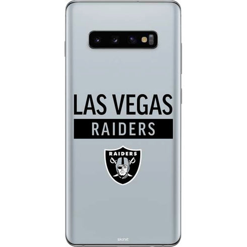 NFL Las Vegas Raiders Silver Performance Series Galaxy S10 Plus Skin