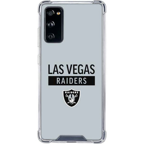 NFL Las Vegas Raiders Silver Performance Series Galaxy S20 FE Clear Case