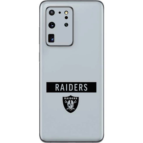 NFL Las Vegas Raiders Silver Performance Series Galaxy S20 Ultra 5G Skin