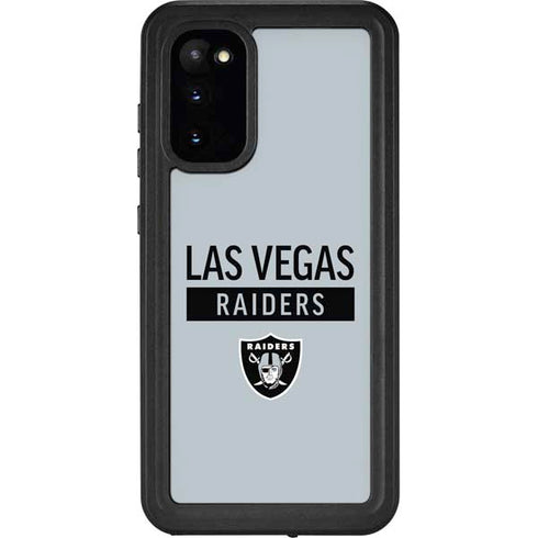 NFL Las Vegas Raiders Silver Performance Series Galaxy S20 Waterproof Case