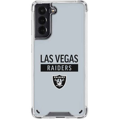 NFL Las Vegas Raiders Silver Performance Series Galaxy S21 5G Clear Case