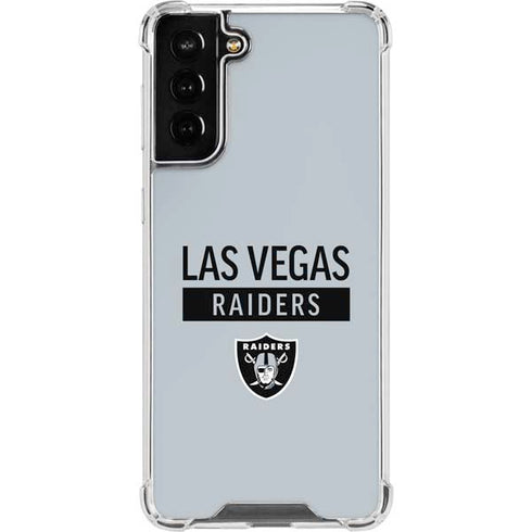 NFL Las Vegas Raiders Silver Performance Series Galaxy S21 FE Clear Case