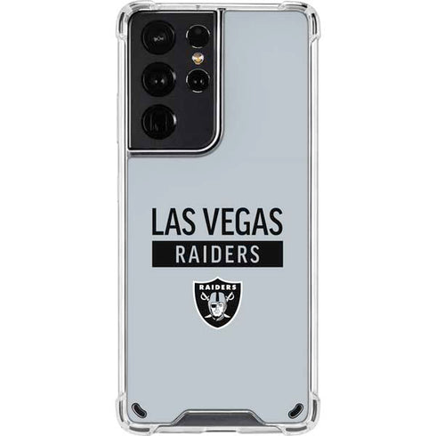 NFL Las Vegas Raiders Silver Performance Series Galaxy S21 Ultra 5G Clear Case