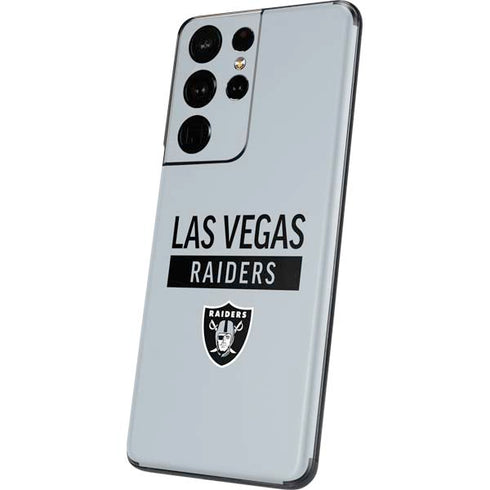 NFL Las Vegas Raiders Silver Performance Series Galaxy S21 Ultra 5G Skin