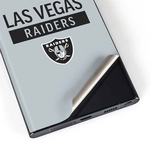 NFL Las Vegas Raiders Silver Performance Series Galaxy S22 Ultra Skin
