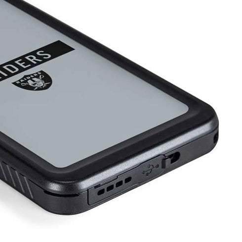 NFL Las Vegas Raiders Silver Performance Series Galaxy S23 Plus Waterproof Case