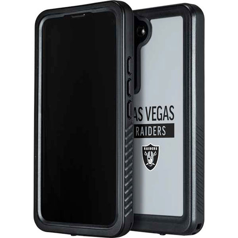 NFL Las Vegas Raiders Silver Performance Series Galaxy S23 Waterproof Case