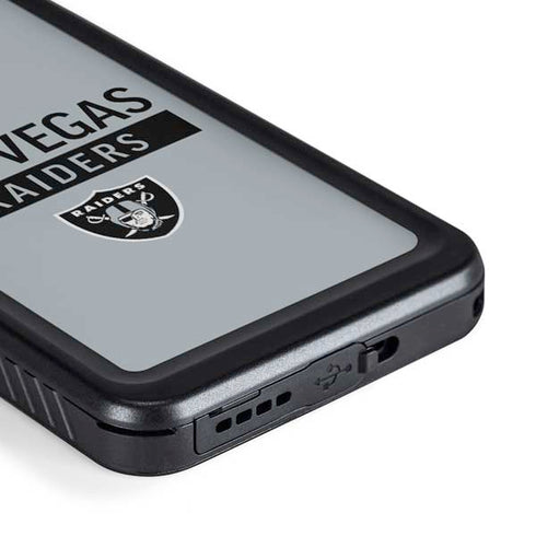 NFL Las Vegas Raiders Silver Performance Series Galaxy S23 Waterproof Case