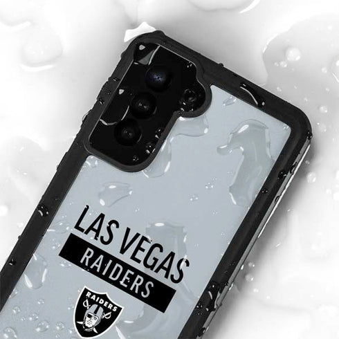 NFL Las Vegas Raiders Silver Performance Series Galaxy S23 Waterproof Case