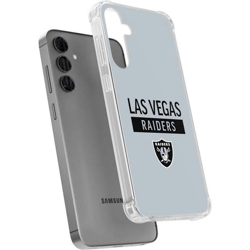NFL Las Vegas Raiders Silver Performance Series Galaxy S24 Plus Clear Case