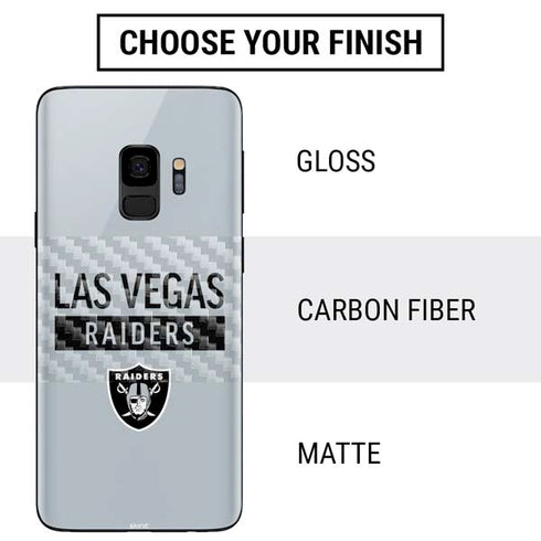 NFL Las Vegas Raiders Silver Performance Series Galaxy S9 Skin
