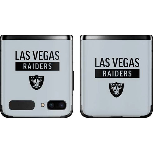 NFL Las Vegas Raiders Silver Performance Series Galaxy Z Flip Skin