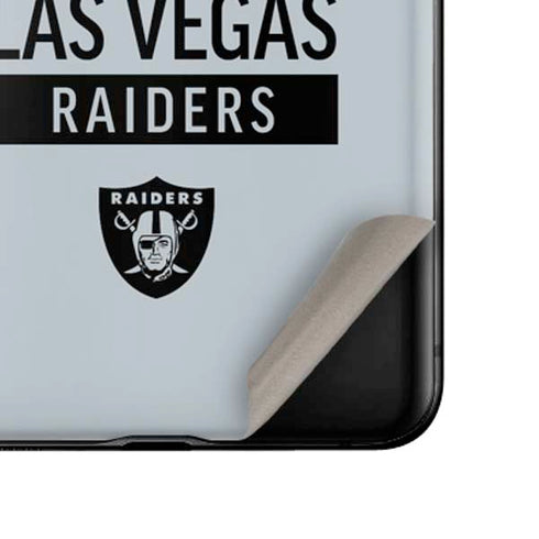 NFL Las Vegas Raiders Silver Performance Series Galaxy Z Flip Skin