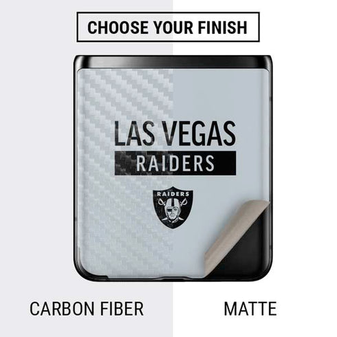 NFL Las Vegas Raiders Silver Performance Series Galaxy Z Flip Skin