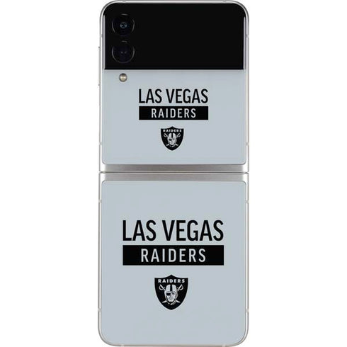 NFL Las Vegas Raiders Silver Performance Series Galaxy Z Flip4 5G Skin