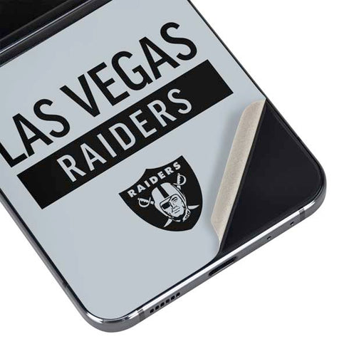 NFL Las Vegas Raiders Silver Performance Series Galaxy Z Flip5 5G Skin