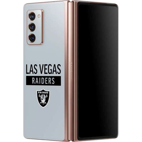 NFL Las Vegas Raiders Silver Performance Series Galaxy Z Fold2 5G Skin