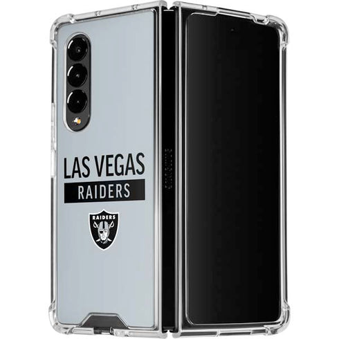 NFL Las Vegas Raiders Silver Performance Series Galaxy Z Fold4 5G Clear Case