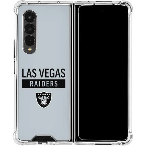 NFL Las Vegas Raiders Silver Performance Series Galaxy Z Fold4 5G Clear Case