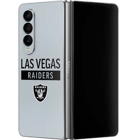NFL Las Vegas Raiders Silver Performance Series Galaxy Z Fold4 5G Skin