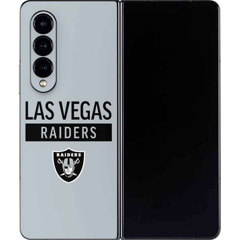 NFL Las Vegas Raiders Silver Performance Series Galaxy Z Fold4 5G Skin