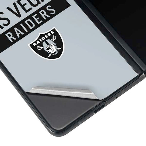 NFL Las Vegas Raiders Silver Performance Series Galaxy Z Fold4 5G Skin