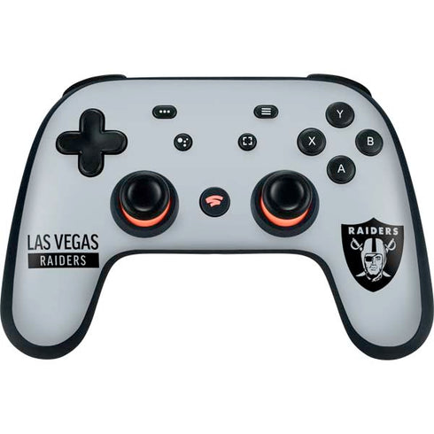 NFL Las Vegas Raiders Silver Performance Series Google Stadia Controller Skin